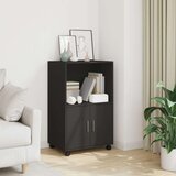 vidaXL Omarica na kolesih črna 55x40x91 cm inženirski les | Shoptok.si