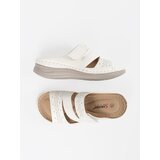 SEASTAR Light white flip-flops on a low wedge | Shoptok.si