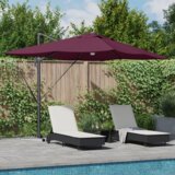  Suncobran s nosačem - Bordo crvena Bordo crvena Metal i tkanina | shoptok.hr