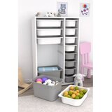 Hanah home višenamenska polica rine 2D4K8U white grey Cene