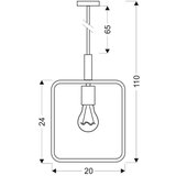 Candellux luster/visilica-frame viseća lampa 1X60W E27 crna | Eponuda.com