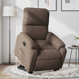 Maison Chic Naslanjač - Relax naslanjač s funkcijo vstajanja rjavo blago iz mikrovlaken, (22042134) | Shoptok.si