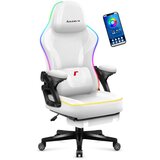 Huzaro gejmerska stolica force 4.6 rgb white mesh smart cene