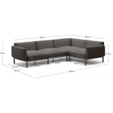 Kave Home Temno siv vrtni modularni kavč 292 cm Sorells &amp;ndash; Slike