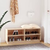 vidaXL Ormarić za cipele 110 x 34 x 45 cm od masivne borovine Cijene