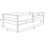  dječji krevet Hugo s kliznom ladicom - 160*80 cm - bijeli | shoptok.hr