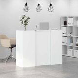 vidaXL Recepcijski stol bijeli 135x50x103,5 cm izrađeno drvo | shoptok.hr