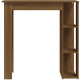 vidaXL Barska miza s polico rjavi hrast 102x50x103,5 cm iverna pl. | Shoptok.si