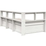 Krevet s regalom za knjige bez madraca bijeli 75x190cm borovina | shoptok.hr
