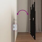  Zidno uzglavlje crni 95,5x3x80 cm od masivne borovine | shoptok.hr