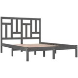  Okvir za krevet od masivne borovine sivi 200 x 200 cm | shoptok.hr