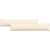 vidaXL Blazine za kavč 2 pcs krema 200 x 40 cm Žametna tkanina | Shoptok.si