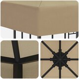 Gazebo 3 x 3 m Bež Poliester i čelik 190 gsm | shoptok.hr
