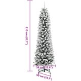  Umjetno usko božićno drvce sa snijegom 210 cm PVC i PE | Eponuda.ba