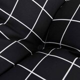  Jastuci za vrtnu klupu crni karirani 2 kom 150x50x7 cm tkanina | Eponuda.com
