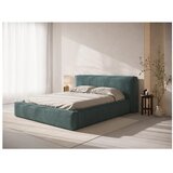 Micadoni Plavi tapecirani bračni krevet s prostorom za odlaganje s podnicom 160x200 cm Simon Olivia – | shoptok.hr