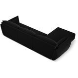 Mazzini Sofas Črna žametna kotna sedežna garnitura z ležalnikom (levi kot) Vanda – | Shoptok.si