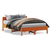 Furnova Posteljni okvir brez vzmetnice voščeno rjav 160x200 cm borovina, (21940185) | Shoptok.si
