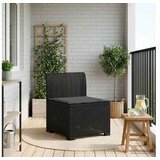 vidaXL Fotelja za jedan s Jastukom Izgled Ratan PP Antracit - Antracit Srednja sofa s antracit jastučićem | shoptok.hr
