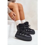 Boto Women's Snow Boots On Platform With Lacing Black Riaviana | Shoptok.si