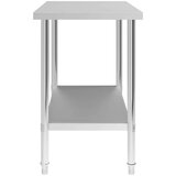 vidaXL Kuhinjski radni stol 100 x 60 x 85 cm od nehrđajućeg čelika | shoptok.hr