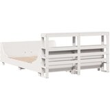 vidaXL Posteljni okvir brez vzmetnice bel 140x190 cm trdna borovina | Shoptok.si