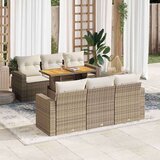  7-dijelni set vrtnih sofa od poliratana s jastucima bež | shoptok.hr