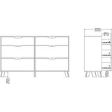 Tvilum Bela/v naravni barvi komoda v hrastovem dekorju 156x92x40 cm Ikast – | Shoptok.si