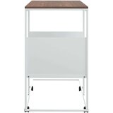 vidaXL Bočni stolić s kotačima bijeli 55x36x63 5 cm konstruirano drvo | shoptok.hr