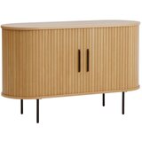Unique Furniture Komoda u dekoru hrasta s kliznim vratima u prirodnoj boji 120x76x45 cm Nola – | shoptok.hr