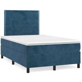Box spring krevet s madracem tamnoplavi 120 x 200 cm baršunasti | shoptok.hr
