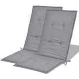  Jastuci za vrtne stolice 2 kom sivi 120 x 50 x 3 cm od tkanine | shoptok.hr