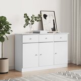 The Living Store Komoda ALTA bela 112x35x73 cm trdna borovina - Komoda, (21661026) Cene