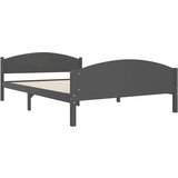 vidaXL posteljni okvir temno siv iz trdne borovine 160x200 cm | Shoptok.si