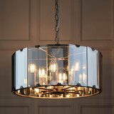  Endon 61294 - Luster na lancu CLOONEY 8xE14/40W/230V crna/dimljena | Eponuda.com