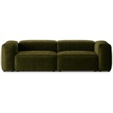 Cosmopolitan Design Zelena sedežna garnitura iz rebrastega žameta 264 cm Bergano – | Shoptok.si