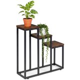 ModernHome loft stalak za cvijeće za dekoraciju, s 3 police crni | shoptok.hr