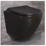 Kerra wc školjka delos, črna, pol mat, rimless z desko soft close Cene