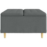  Shranjevalna tabureta Temno siva 80 x 80 x 45 cm blago, (5000208416) | Shoptok.si