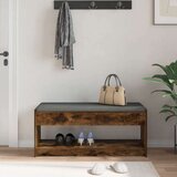  Haldna klop z blazino s polico Dimljeni oreh 103 x 38 x 45 cm, (5000155650) | Shoptok.si