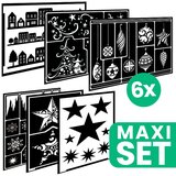  Set šablon za slikanje z božično tematiko - 6 kosov | Shoptok.si