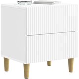  Noćni ormar 2 pcs Bijela visokog sjaja 43 x 34,5 x 48 cm | Eponuda.com