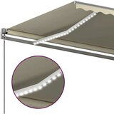  Tenda na ručno uvlačenje s LED svjetlima 6 x 3 5 m krem | shoptok.hr