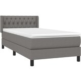  Box spring postelja z vzmetnico temno siva 100x200 cm blago, (20726381) | Shoptok.si