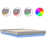  Okvir kreveta s LED svjetlima siva boja hrasta 140 x 200 cm | shoptok.hr