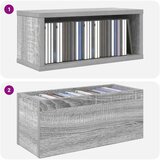  Stalak za CD-ove 2 kom. Siva Sonoma 40 x 17 x 17 cm | shoptok.hr