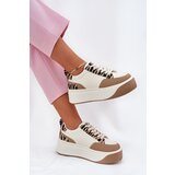 Boto Women's Sneakers on Massive Platform Zebra Beige Tamorniel | Shoptok.si