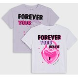 Sinsay Pamučne majice s natpisom 2 pack Forever Your Bestie | shoptok.hr