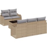  Set za vrtne sofe s jastučićima bež poli ratana | shoptok.hr