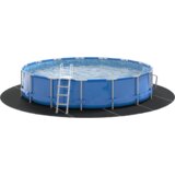vidaXL Okrogli pokrov za bazen Črn Plastika Ø 610 cm Pokrov za bazen | Shoptok.si